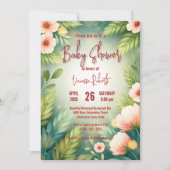 Betoverende Springtime Blossom Baby shower Kaart (Voorkant)