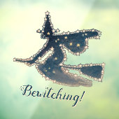 betoverende Sterrennacht vliegende heks Raamsticker (Vel 3)