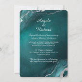 Betoverende Teal Elegantie Kaart (Voorkant)