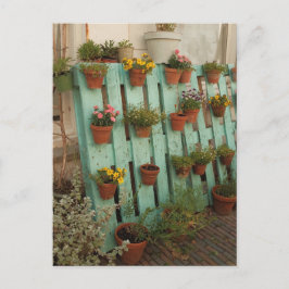 Betoverende Tuin Bloempotten Rustieke Cottagecore Briefkaart