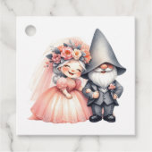 Betoverende tuin Gnome Bruid Bruidegom Rustieke br Bedankjes Labels (Voorkant)