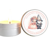 Betoverende tuin gnoom rustieke bruiloft bedankt ronde sticker