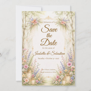 Betoverende Tuinbruiloft Save The Date