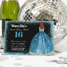 betoverende turquoise glitter prinses zoet 16