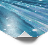 Betoverende Turquoise Prinses Zitkaart Foto Afdruk (Hoek)