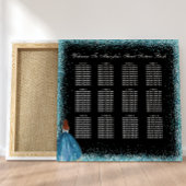 Betoverende Turquoise Prinses Zitkaart Foto Afdruk