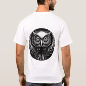 Betoverende uil grafisch T-shirt – Artistic Bird (Achterkant)