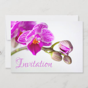 Betoverende uitnodigingskaart met orchidee kaart