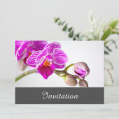 Betoverende uitnodigingskaart met orchidee kaart (Staand voorkant)