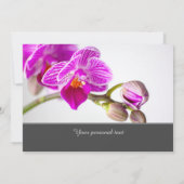 Betoverende uitnodigingskaart met orchidee kaart (Achterkant)