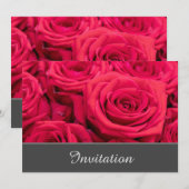 Betoverende uitnodigingskaart met rode rozen kaart (Voorkant / Achterkant)