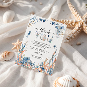 Betoverende Under-the-Sea Baby Shower Bedankkaart