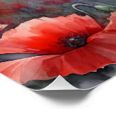 Betoverende veld van papavers perfect poster (Hoek)