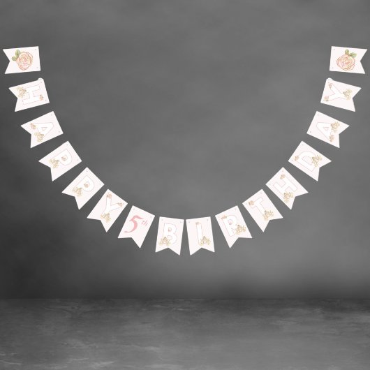 betoverende verjaardag prinses vlaggetjes