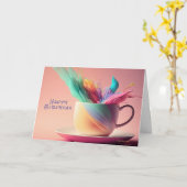 Betoverende Verjaardagsfantasie Pastell Fun Kaart (Gele Bloem)