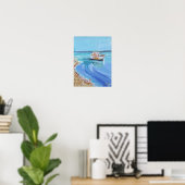 Betoverende VissersbootCove Poster (Thuiskantoor)