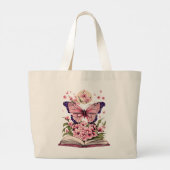 Betoverende vlinderbloesem grote tote bag (Achterkant)
