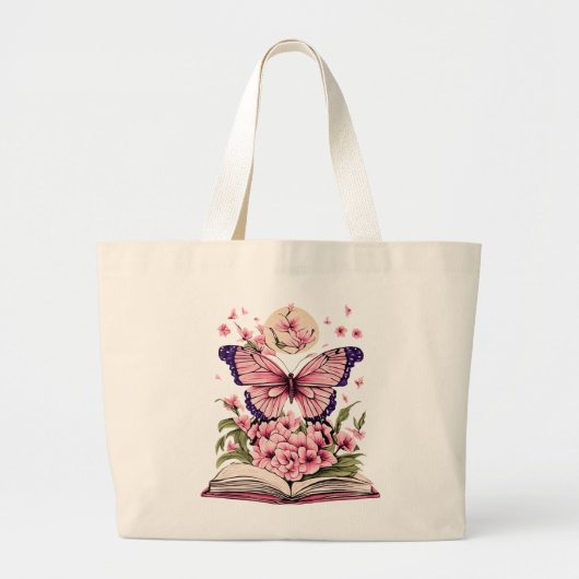 Betoverende vlinderbloesem grote tote bag (Voorkant)