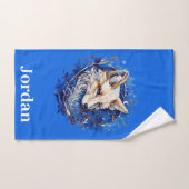 Betoverende vos met aangepaste naam bad handdoek (Handdoek)