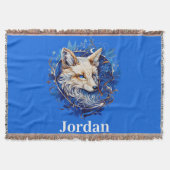 Betoverende vos met aangepaste naam deken (Voorkant)