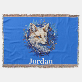 Betoverende vos met aangepaste naam deken