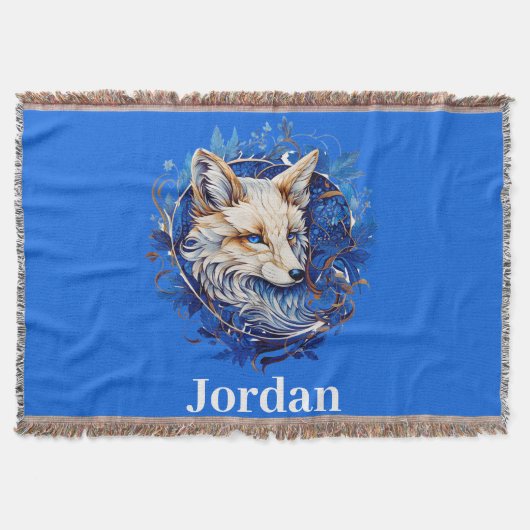 Betoverende vos met aangepaste naam deken (Voorkant)