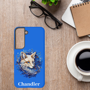 Betoverende Vos met Aangepaste Naam Samsung Galaxy Hoesje