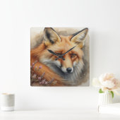 betoverende vos vierkante klok (Huis)