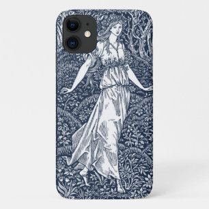 Betoverende vrouw in het bos in William Morris-sti Case-Mate iPhone Case