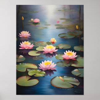 Betoverende Water Lilies Symfonie Poster