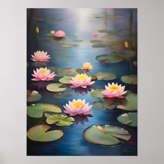 Betoverende Water Lilies Symfonie Poster (Voorkant)