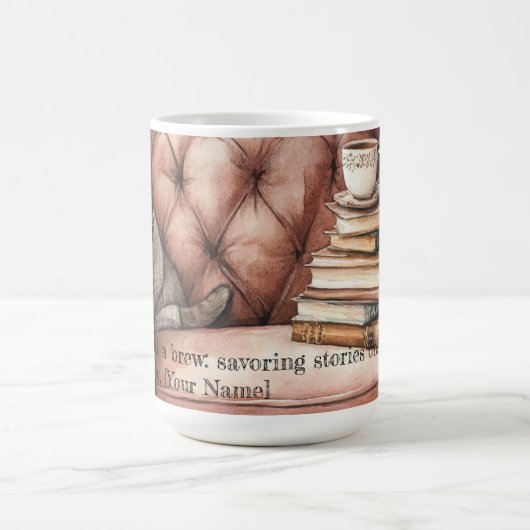 Betoverende Waterverf Booklover Mok (Center)