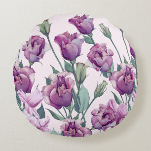 Betoverende Waterverf Eustoma Bloom Ronde Kussen