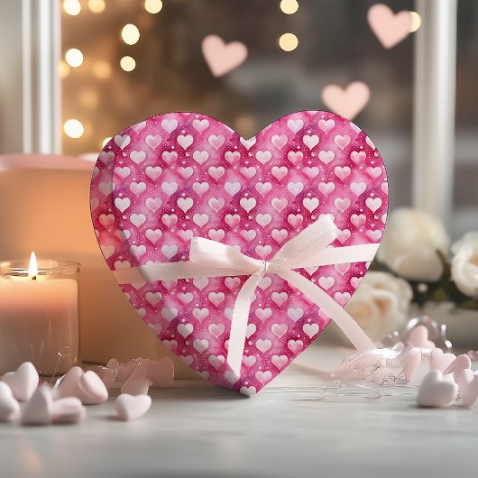 Betoverende Waterverf Harten | Stippenpatroon Cadeaupapier