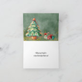 Betoverende Waterverf kerstfoto Feestdagen Kaart (Binnen)