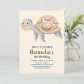 Betoverende Waterverf Onder-het-Zee Verjaardag Kaart (Staand voorkant)