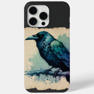 Betoverende Waterverf Raven Kunst: Krachtig & Myst iPhone 15 Pro Max Hoesje