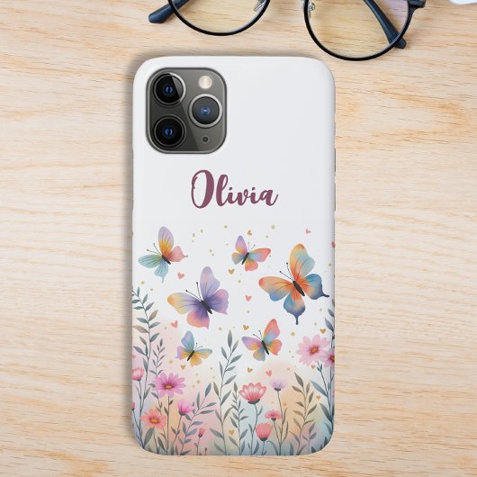 Betoverende Waterverf Vlinderweide Case-Mate iPhone Case