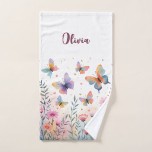 Betoverende Waterverf Vlinderweide Handdoek
