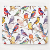 Betoverende Waterverf  vogelpatroon Muismat (Voorkant)