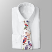 Betoverende Waterverf vogelpatroon Stropdas (Gebonden)