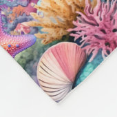 Betoverende Waterverf Zeemeermin gepersonaliseerd Fleece Deken (Hoek)