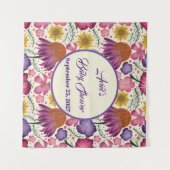 Betoverende Wildflower Baby shower Wandkleed (Voorkant (horizontaal))