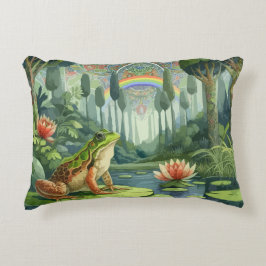 Betoverende William Morris Frog in een bos Accent Kussen