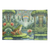 Betoverende William Morris Frog in een bos Kussensloop (Achterkant)