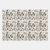 Betoverende Winter Forest Dieren Xmas Hand-getrokk Inpakpapier Vel (Voorkant 3)