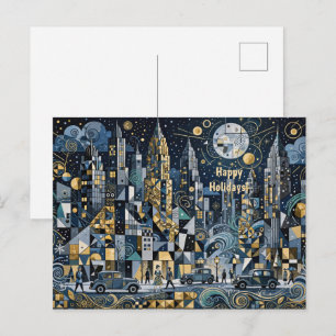 Betoverende Winter In De Grote Stad Briefkaart