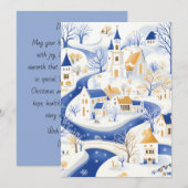 Betoverende Winterdorp Kerstkaart (Voorkant / Achterkant)
