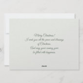 Betoverende winterscène met herten Prettig kerstfe Feestdagenkaart (Achterkant)