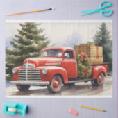 Betoverende winterscène:  Truck Christmas Tissuepapier (Craft)
